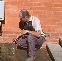 Overflowing sewer at the back door in Gungahlin