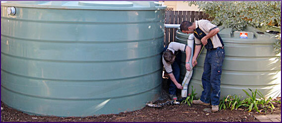 Weston Creek Plumbers with water tank installation