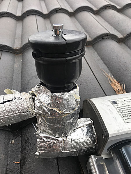 auto air bleed valve that has been insulated