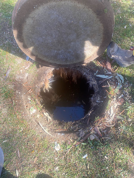 blocked sewer manhole Canberra