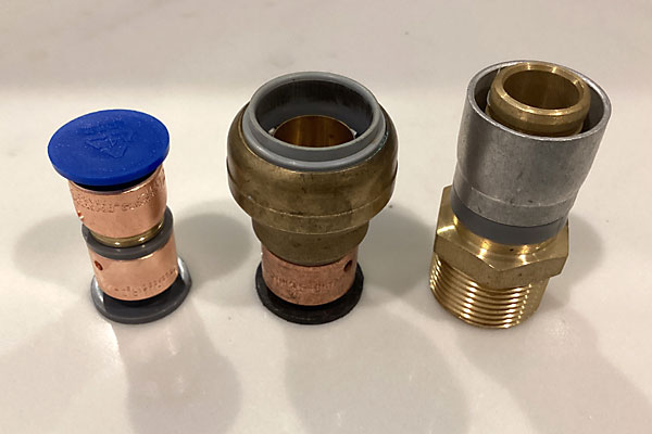15mm and 20mm Pro fit polybutylen adaptor fittings