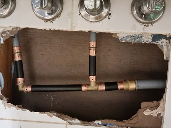 Polybutylene pipe and fittings were substituted with PEX pipes and fittings - New polybutylene fittings were not available because of supplier concerns with warranty
