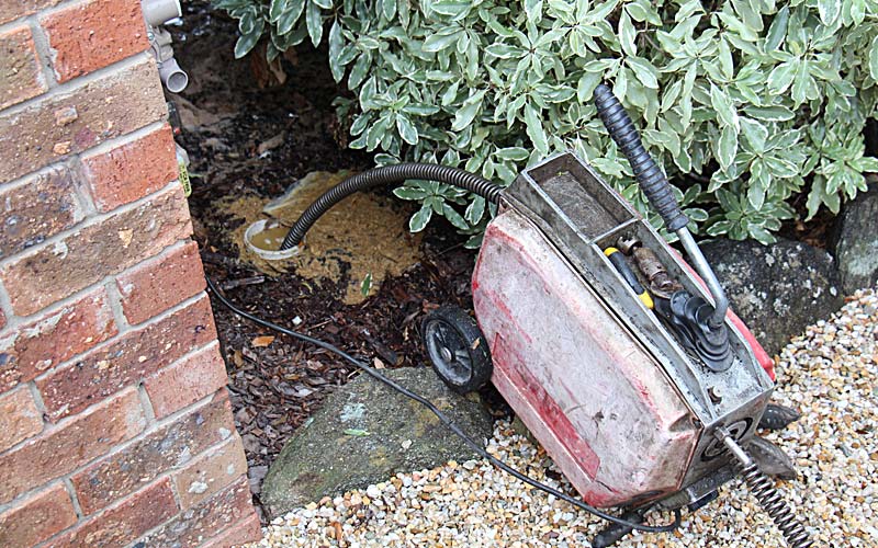 drain access found under the deck