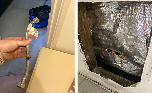 Burst polybutylene easy hooker