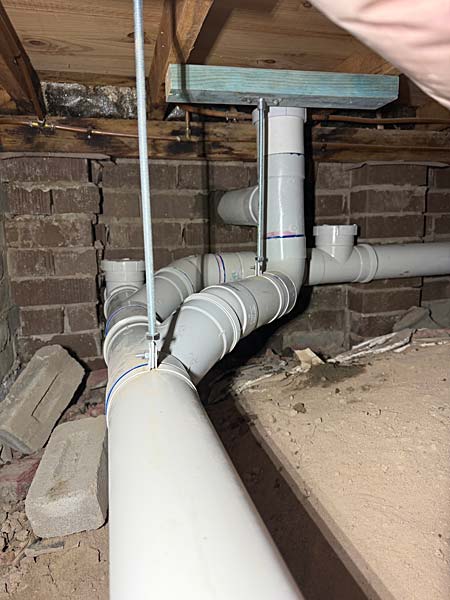 New sewer drain under house in Woden