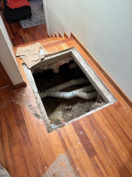 Repaired drain under the house in Fadden
