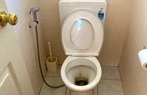 illegal bidet hose without-any backflow prevention