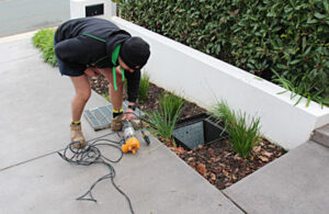 removing a sump pump from a stormwater pit