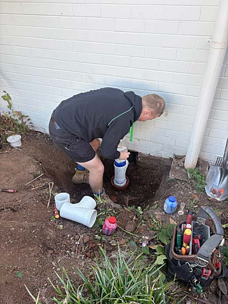 Repairing broken drain in Latham