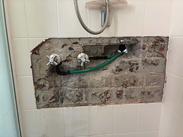 shower tap breach repair